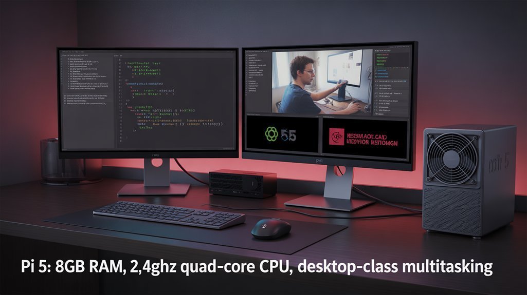 desktop class performance with Raspberry Pi 5 Multitasking capabilities