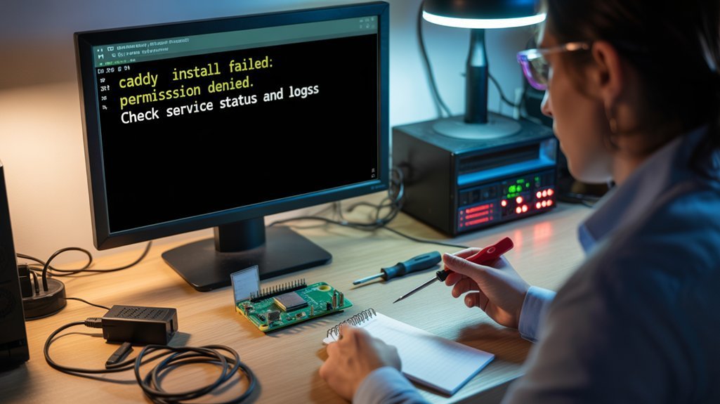 automated installation diagnostics after installing Caddy on a Raspberry Pi