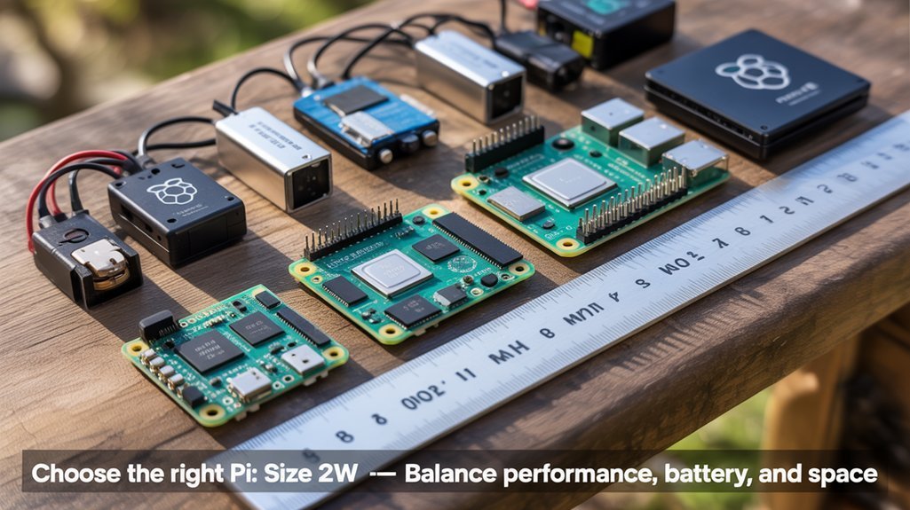 Choose the right raspberry pi model balancing performance, battery needs and space