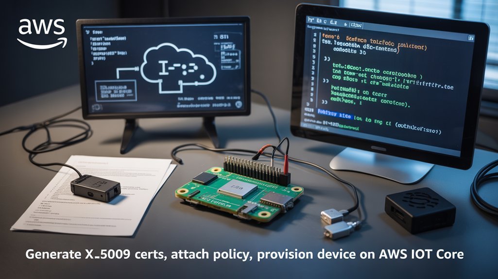 generate device x 509 certificates securely for a Raspberry Pi zero IoT device