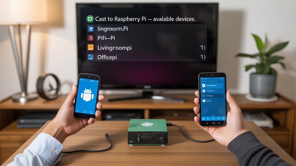 Miracast with a Raspberry Pi: pairing device setup