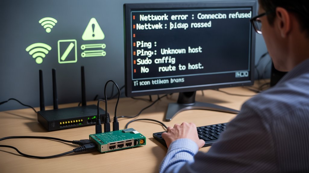 network troubleshooting for raspberry pi command line errors