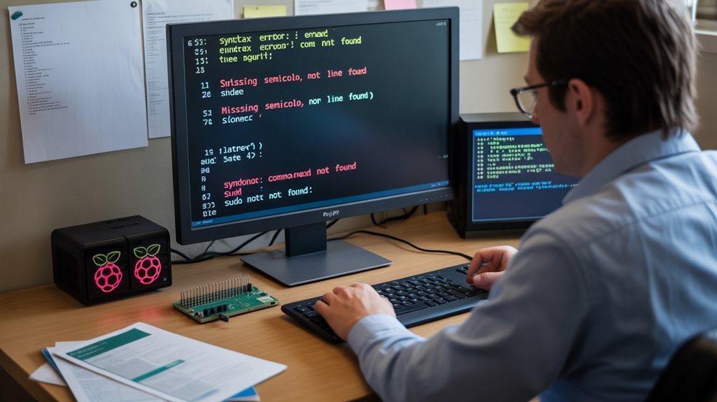 raspberry pi command line errors: syntax troubleshooting 