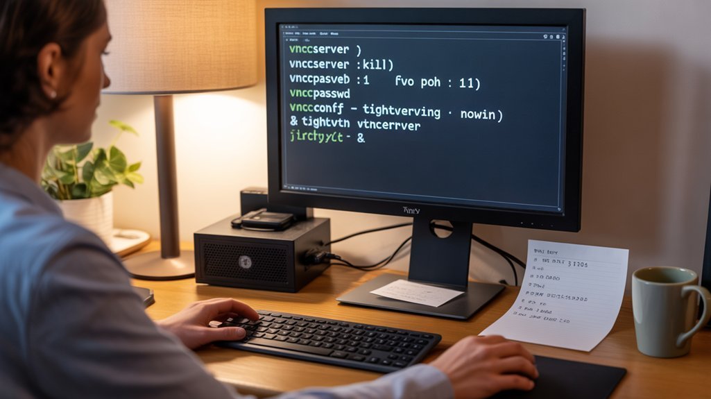 management commands for VNC on Raspberry Pi